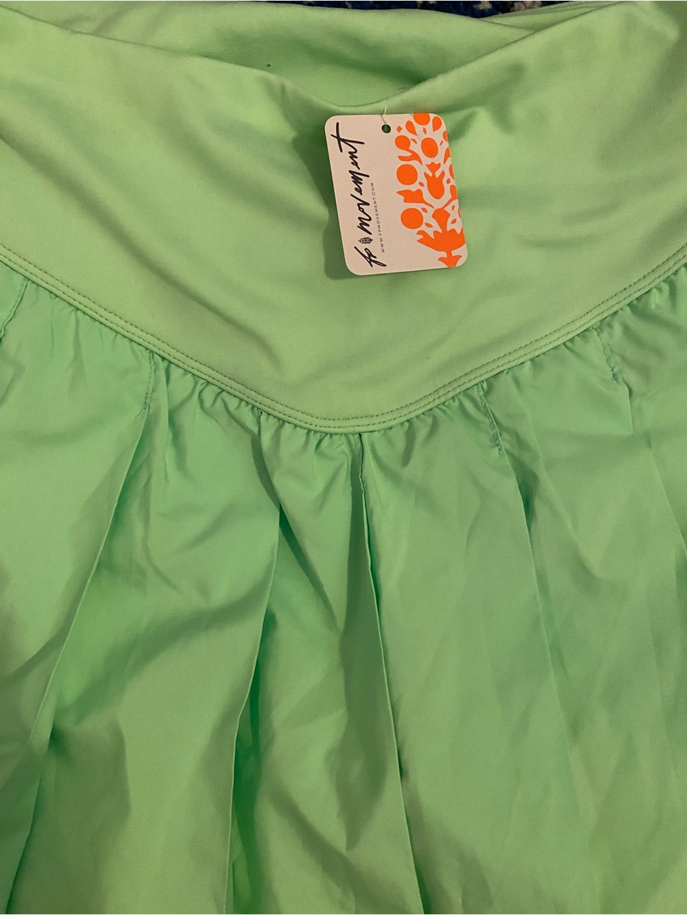 FP Movement by Free People Neon Lime Pleated Skirt - Picture 5 of 5